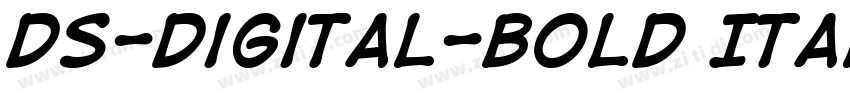 DS-Digital-Bold Ital字体转换